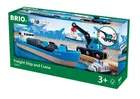 Brio World, Statek kontenerowy z dźwigiem, zabawka drewniana