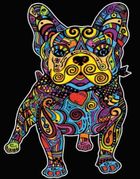 Buldog Francuski. Kolorowanka welwetowa, 47-35 cm