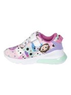 Buty sportowe dziewczęce, białe, świecąca podeszwa, Koci Domek Gabi, Cerda