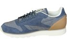 Buty sportowe męskie, niebieskie, Reebok CL Leather Fleck