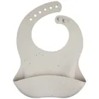 Canpol babies, Dots, śliniak silikonowy z kieszonką, grey