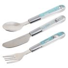 Canpol babies, Exotic animals, zestaw sztućców ze stali nierdzewnej, niebieski