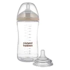 Canpol babies, Natural Shape, butelka ze smoczkiem dwustrefowym, 260 ml