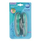 Canpol babies, zestaw sztućców dla dzieci w etui, turkusowy, 12m+