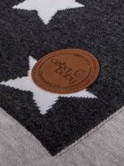 Ceba Baby, Grey Stars, kocyk niemowlęcy, ciemnoszary, 90-90 cm