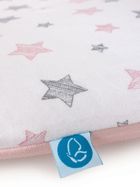 Ceba Baby, Grey Stars, pokrowiec na przewijak miękki, pink stars, 50-70 cm, 2 szt.