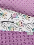 Ceba Baby, kocyk niemowlęcy z poduszką, fioletowy, 75-100 cm