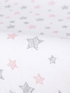 Ceba Baby, Pink Stars, pokrowiec na przewijak, dark grey, 50-70/80 cm, 2 szt.