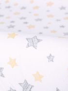 Ceba Baby, Yellow Stars, pokrowiec na przewijak, light grey, 50-70/80 cm, 2 szt.
