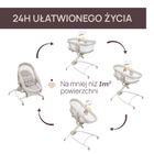 Chicco, Baby Hug Armonia, 4w1: łóżeczko, leżaczek i krzesełko do karmienia, motherpearl