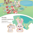 Chicco, My Wood Friends, Zestaw Mama, drewniane figurki króliczków, 2 szt.