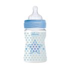 Chicco, Well-Being, butelka antykolkowa, wolny przepływ, Gwiazdka, niebieska, 150 ml