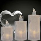 Christmas Gifts, zestaw 3 świec dekoracyjnych LED, zdobionych