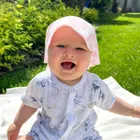 Chustka na głowę dziewczęca, bambusowa, różowa, Eevi