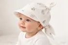 Chustka niemowlęca na głowę, ecru, MimiNu