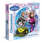 Clementoni, Kraina Lodu, puzzle Zegar, 96 elementów
