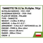 Cobi, Historical Collection WWII, Tankietka TK-3, klocki, 323 elementy