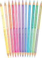 Colorino, kredki pastelowe, 24 kolory, 12 szt.