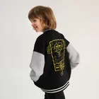 Cool Club, Bluza bejsbolówka chłopięca, rozpinana, czarna, SpongeBob