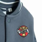 Cool Club, Bluza bejsbolówka chłopięca, rozpinana, niebieska, Auta