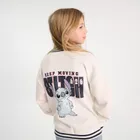 Cool Club, Bluza bejsbolówka dziewczęca, rozpinana, biała, Lilo i Stitch