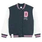 Cool Club, Bluza bejsbolówka dziewczęca, rozpinana, ocieplana, granatowa