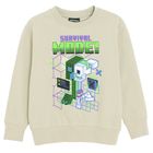 Cool Club, Bluza chłopięca, beżowa, Minecraft