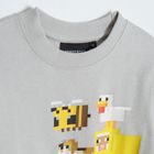 Cool Club, Bluza chłopięca, szara, Minecraft