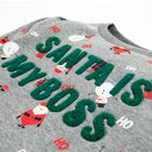 Cool Club, Bluza chłopięca, szara, Santa is my boss