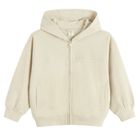 Cool Club, Bluza chłopięca z kapturem, rozpinana, baggy, beżowa