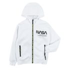Cool Club, Bluza chłopięca z kapturem, rozpinana, biała, NASA