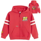 Cool Club, Bluza chłopięca z kapturem, rozpinana, czerwona, Hot Wheels