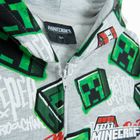 Cool Club, Bluza chłopięca z kapturem, rozpinana, szara, Minecraft