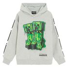Cool Club, Bluza chłopięca z kapturem, szara, Minecraft