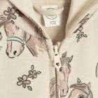 Cool Club, Bluza dziewczęca z kapturem, rozpinana, beżowa