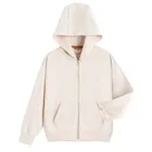 Cool Club, Bluza dziewczęca z kapturem, rozpinana, beżowa