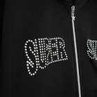 Cool Club, Bluza dziewczęca z kapturem, rozpinana, czarna