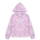 Cool Club, Bluza dziewczęca z kapturem, rozpinana, fioletowa, tie dye
