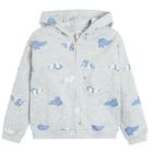 Cool Club, Bluza dziewczęca z kapturem, rozpinana, szara