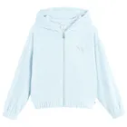 Cool Club, Bluza dziewczęca z kapturem, rozpinana, welurowa, niebieska