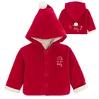 Cool Club, Bluza niemowlęca z kapturem, rozpinana, welurowa, czerwona