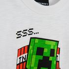 Cool Club, Bluzka chłopięca z długim rękawem, biała, Minecraft