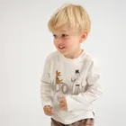 Cool Club, Bluzka chłopięca z długim rękawem, biała, Muminki