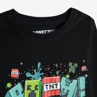 Cool Club, Bluzka chłopięca z długim rękawem, czarna, Minecraft