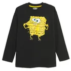 Cool Club, Bluzka chłopięca z długim rękawem, czarna, SpongeBob