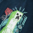 Cool Club, Bluzka chłopięca z długim rękawem, granatowa, Minecraft