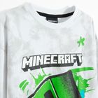Cool Club, Bluzka chłopięca z długim rękawem, szara, Minecraft