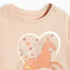 Cool Club, Bluzka dziewczęca z długim rękawem, beżowa