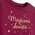 Cool Club, Bluzka dziewczęca z długim rękawem, bordowa