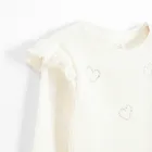 Cool Club, Bluzka dziewczęca z długim rękawem, prążkowana, biała